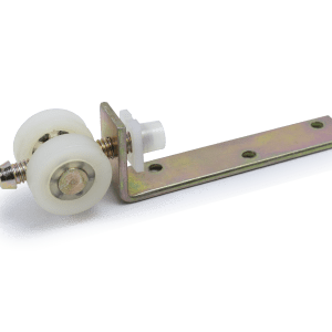 RODÍZIO DUPLO EM NYLON COM SUPORTE EM L ZINCADO