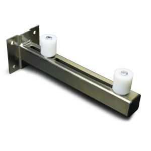 ROLDANA GUIA 37,5 X 45 EM NYLON COM SUPORTE PERFIL QUADRADO 40 X 40 PARA PARAFUSAR